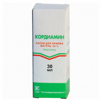 КОРДИАМИН 25% 30МЛ ФЛАК/КАП КАПЛИ