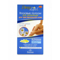FLORESAN DEEP DEPIL ВОСКОВЫЕ ПОЛОСКИ ДЛЯ ДЕПИЛЯЦИИ ЧУВСТВИТЕЛЬНОЙ КОЖИ С РОМАШКОЙ N20