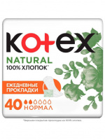KOTEX ПРОКЛАДКИ ЕЖЕДНЕВНЫЕ NATURAL НОРМАЛ N40