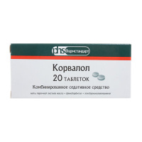 Корвалол фито таб. 1,16мг+28мг+16,4мг N20