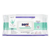 SENI CARE CLASSIC САЛФЕТКИ ВЛАЖНЫЕ С АЛОЭ ВЕРА И АЛЛАНТОИНОМ N68