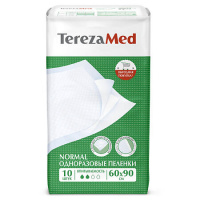 TEREZAMED ПЕЛЕНКИ ОДНОРАЗОВЫЕ ВПИТЫВАЮЩИЕ NORMAL 60Х90СМ N10