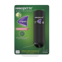 НИКОРЕТТЕ 1 МГ/ДОЗА 13,2МЛ 150ДОЗ N1 ФЛАК СПРЕЙ Д/СЛИЗ РТА ДОЗ ФРУКТОВО-МЯТНЫЙ