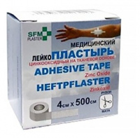 ЛЕЙКОПЛАСТЫРЬ SFM-PLASTER МЕДИЦИНСКИЙ ФИКСИРУЮЩИЙ ТКАНЕВЫЙ 4X500СМ