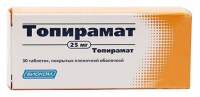 ТОПИРАМАТ 25 МГ N30 ТАБЛ П/ПЛЕН/ОБОЛОЧ /БИОКОМ/