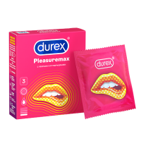 Презервативы Дюрекс/Durex плесуремакс ребристая и точечная структ N3