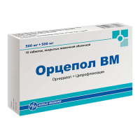 ОРЦЕПОЛ ВМ таб. п/п/о 500мг+500мг №10