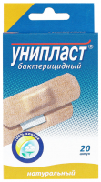 ЛЕЙКОПЛАСТЫРЬ УНИПЛАСТ БАКТЕРИЦИДНЫЙ НАТУРАЛЬНЫЙ 1,9Х7,2СМ N20