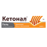 Кетонал гель д/нар. прим. 2.5% туба 50г