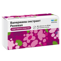 Валерианы экстракт реневал таб. п.п.о. 20мг N56