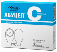 КАЛОПРИЕМНИК ОДНОКОМПОНЕНТНЫЙ АБУЦЕЛ-С (ДИАМЕТР СТОМЫ ДО 60ММ) N5