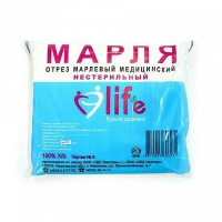 ОТРЕЗ МАРЛЕВЫЙ МЕДИЦИНСКИЙ НЕСТЕРИЛЬНЫЙ LIFE 90CМХ10М