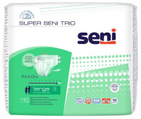 SENI SUPER TRIO ПОДГУЗНИКИ ДЛЯ ВЗРОСЛЫХ РАЗМЕР LARGE ОБХВАТ ТАЛИИ 100-150 N10