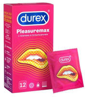 Презервативы Дюрекс №12 PleasureMaх с рельеф.полосками и точками