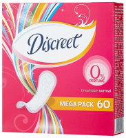 DISCREET NORMAL ЕЖЕДНЕВНЫЕ ГИГИЕНИЧЕСКИЕ ПРОКЛАДКИ N60