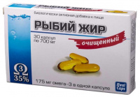 РЫБИЙ ЖИР ОЧИЩЕННЫЙ 700МГ N30 КАПС