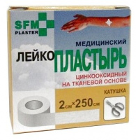 ЛЕЙКОПЛАСТЫРЬ SFM-PLASTER МЕДИЦИНСКИЙ ФИКСИРУЮЩИЙ ТКАНЕВЫЙ 2X250СМ