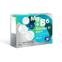 Витамир магний B6 форте таб. 100мг N30