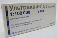 Ультракаин Д-С р-р д/ин. 40мг/мл+0.005мг/мл 2мл амп. №10