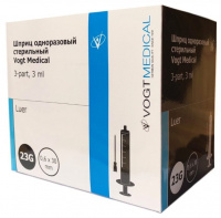 ШПРИЦ VM 3мл 3-х комп (luer lock) 23G N100