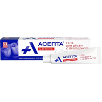 Асепта гель для десен с прополисом 10г туба