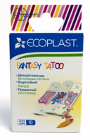 ECOPLAST ПЛАСТЫРЬ МЕДИЦИНСКИЙ ПОЛИМЕР (НАБОР) FANTASY TATTOO N10