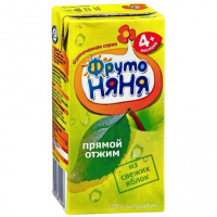 ФРУТОНЯНЯ СОК ИЗ СВЕЖИХ ЯБЛОК ПРЯМОГО ОТЖИМА 200МЛ
