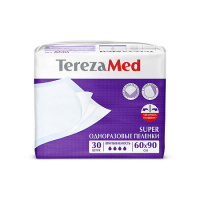 TEREZAMED ПЕЛЕНКИ ОДНОРАЗОВЫЕ ВПИТЫВАЮЩИЕ SUPER 60Х90СМ N30