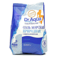 DR AQUA СОЛЬ ДЛЯ ВАНН МОРСКАЯ ПРИРОДНАЯ 1000,0