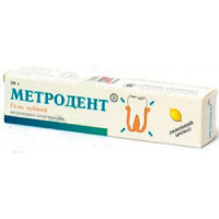 МЕТРОДЕНТ 10 МГ/Г + 0,5 МГ/Г 20,0 ГЕЛЬ СТОМАТОЛОГИЧЕСКИЙ/ЛИМОН/