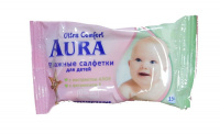 AURA ВЛАЖНЫЕ САЛФЕТКИ ДЛЯ ДЕТЕЙ 15ШТ