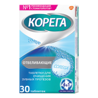 Корега таб. отбеливающие д/очищ. зубн. прот. №30