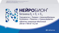 НЕЙРОБИОН 200 МГ + 100 МГ + 0,2 МГ N20 ТАБЛ П/О