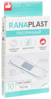 Пластырь бактерицидный Ранапласт/ranaplast прозрачный N10