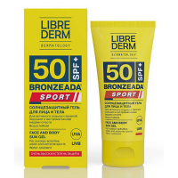 LIBREDERM BRONZEADA ГЕЛЬ СОЛНЦЕЗАЩИТНЫЙ ДЛЯ ЛИЦА И ТЕЛА SPORT SPF 50 50МЛ
