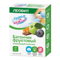 ЛЕОВИТ ХУДЕЕМ ЗА НЕДЕЛЮ БАТОНЧИК ФРУКТОВЫЙ ОЧИЩАЮЩИЙ КОМПЛЕКС N7