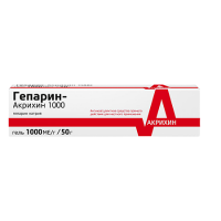 Гепарин-Акрихин 1000 гель д/наружн. прим. 1тыс.МЕ/1г 50г N1