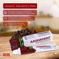 AASHA HERBALS ЗУБНАЯ ПАСТА ГВОЗДИКА И БАРЛЕРИЯ AASHADENT 100,0