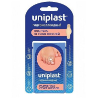 Пласт. Uniplast гидроколлоидный от сухих мозолей 17х48 мм №10