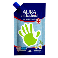 AURA ЖИДКОЕ МЫЛО ДЛЯ ВСЕЙ СЕМЬИ С АНТИБАКТЕРИАЛЬНЫМ ЭФФЕКТОМ С РОМАШКОЙ ANTIBACTERIAL 500МЛ