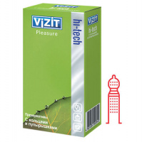 ПРЕЗЕРВАТИВЫ ВИЗИТ HI-TECH Pleasure N12 # М