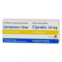 ЦИПРАЛЕКС 10 МГ N28 ТАБЛ П/ПЛЕН/ОБОЛОЧ