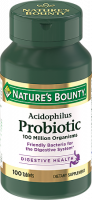 Нэйчес баунти/natures bounty ацидофилус пробиотик капс. 200мг N100