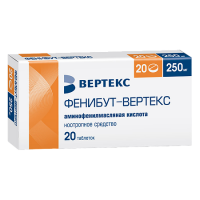 Фенибут-Вертекс таб. 250мг N20