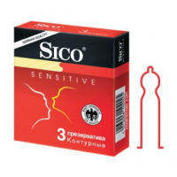 SICO ПРЕЗЕРВАТИВ SENSITIVE КОНТУРНЫЕ N3