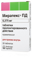 Мирапекс ПД таб.пролонг.высвоб. 0,375мг N10