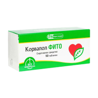 КОРВАЛОЛ ФИТО 1,16 МГ + 28 МГ + 16,4 МГ N50 ТАБЛ