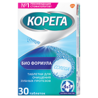 Корега таб. д/очищения зубных протезов отбеливающие N30