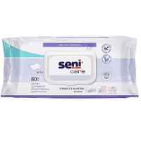 SENI CARE САЛФЕТКИ ВЛАЖНЫЕ С ВИТАМИНОМ Е АЛЛАНТОИНОМ БИСАБОЛОЛОМ N80