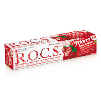 ROCS ЗУБНАЯ ПАСТА TEENS АРОМАТ ЗНОЙНОГО ЛЕТА СО ВКУСОМ ЗЕМЛЯНИКИ 74,0